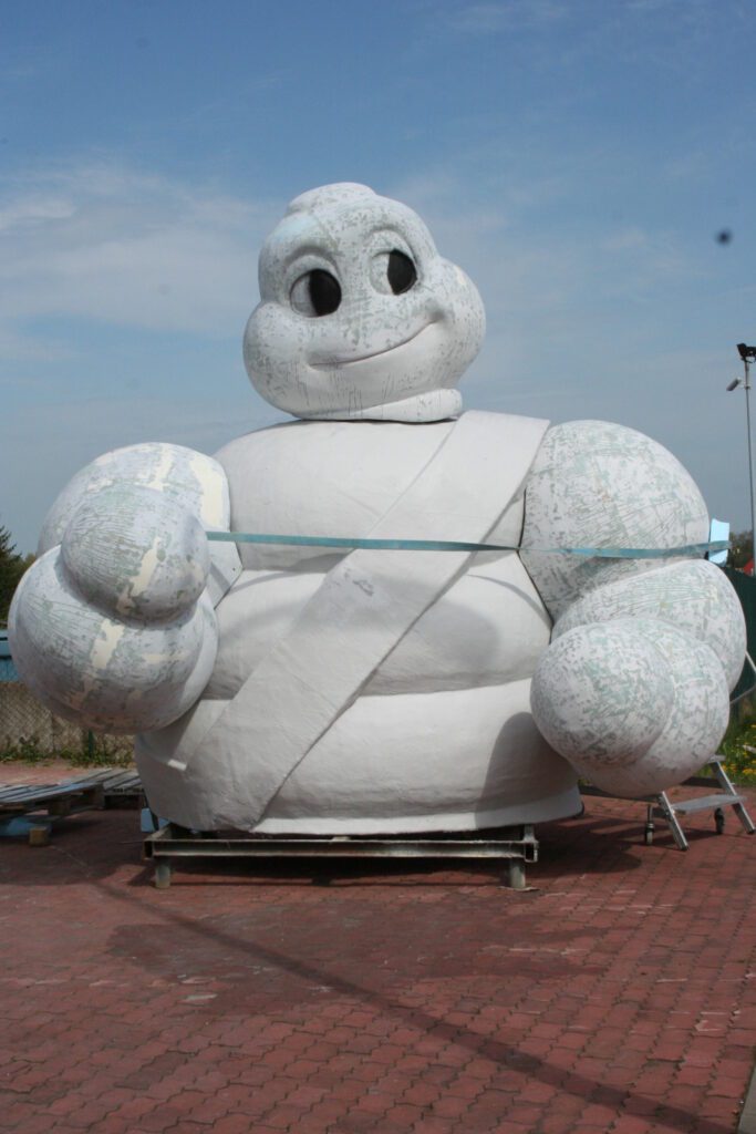 The plastic body of the promotional figure made of GRP