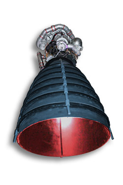 GFK-Nachbildung Raketentriebwerk