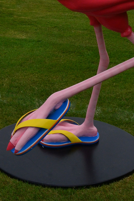 Werbefigur Flamingo Detail Füße