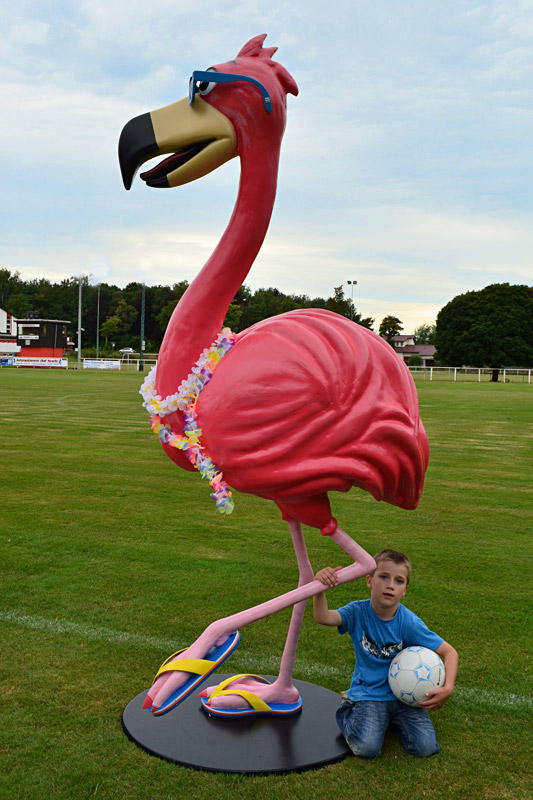 Werbefigur Flamingo