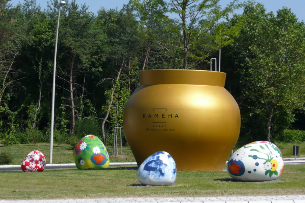 Giant vase and GRP boulders
