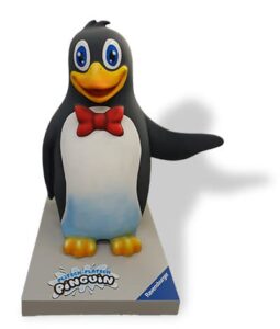 Plitsch-Platsch-Pinguin als GFK-Spielfigur