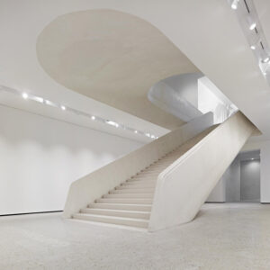 Organically shaped staircase in the Städel Museum